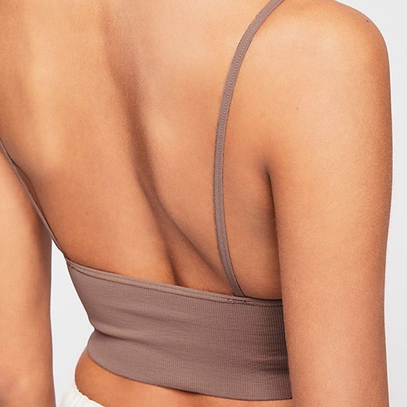 Free People SAND brown Ali low back bra - Picture 3 of 7